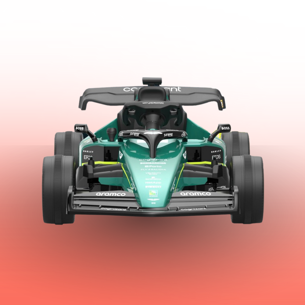 Formula 1 car on a gradient background