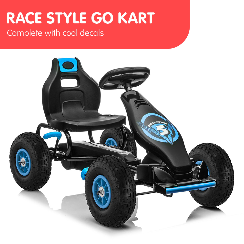 Kahuna G18 Kids Ride On Pedal Go Kart - Blue