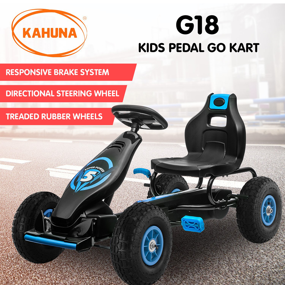 Kahuna G18 Kids Ride On Pedal Go Kart - Blue