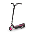 Black and pink scooter on a white background