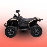 Black and beige ATV on a gradient background