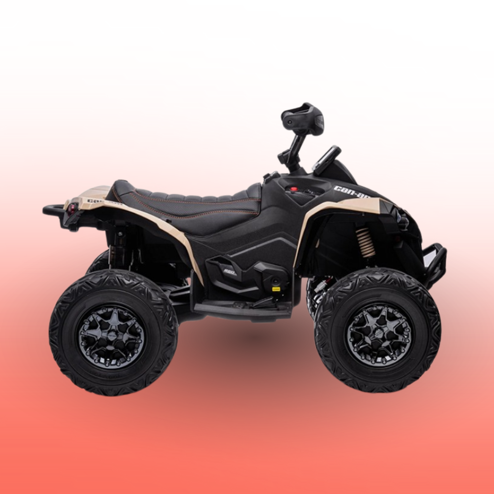 Black ATV on a gradient background