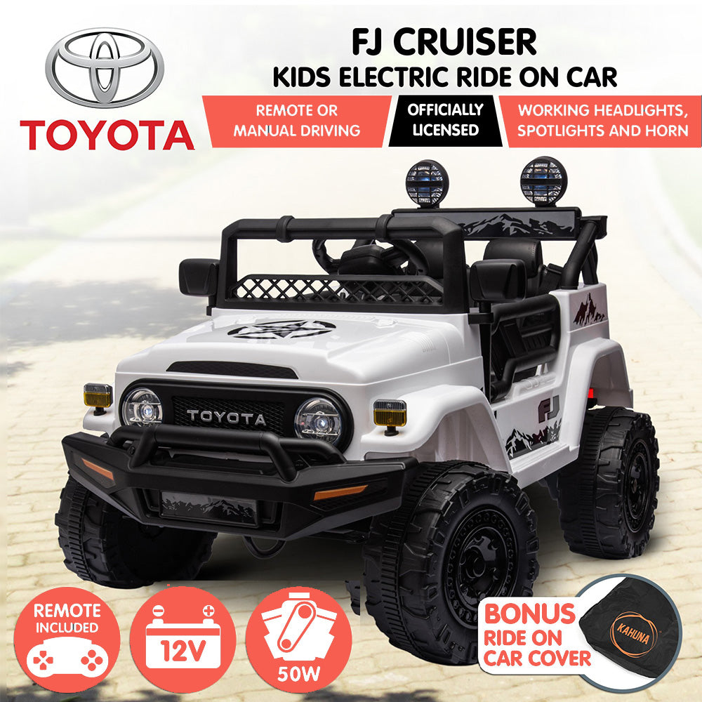 Kahuna Authorised Toyota FJ Cruiser Kids Electric Ride On Car - White