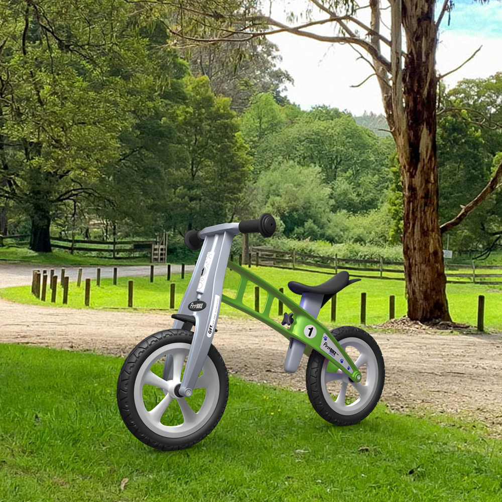 FirstBIKE Lightweight Basic Balance Bike No Brake - Green