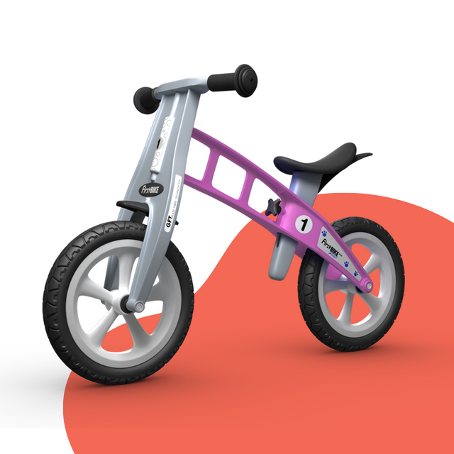 front view of FirstBIKE Lightweight Basic Balance Bike No Brake - Pink