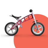 side view of FirstBIKE Lightweight Basic Balance Bike No Brake - Red