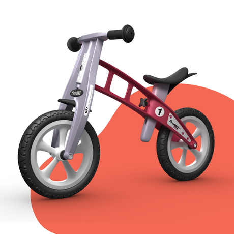 front view of FirstBIKE Lightweight Basic Balance Bike No Brake - Red