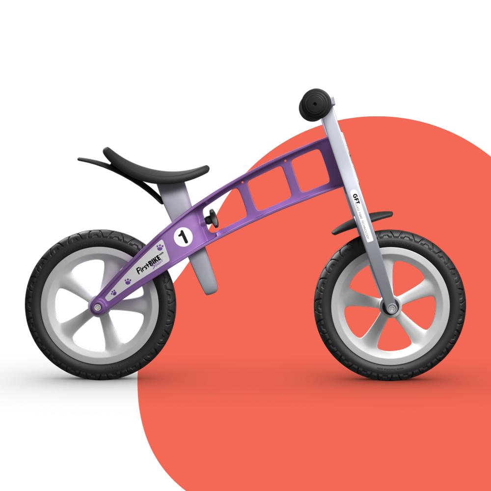 side view of FirstBIKE Lightweight Basic Balance Bike No Brake - Violet