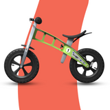 side view of FirstBIKE Lightweight Cross Balance Bike With Brake - Green