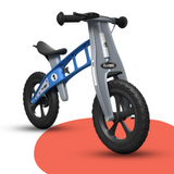 front view of FirstBIKE Lightweight Cross Balance Bike With Brake - Light Blue