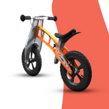 rear view of FirstBIKE Lightweight Cross Balance Bike With Brake - Orange