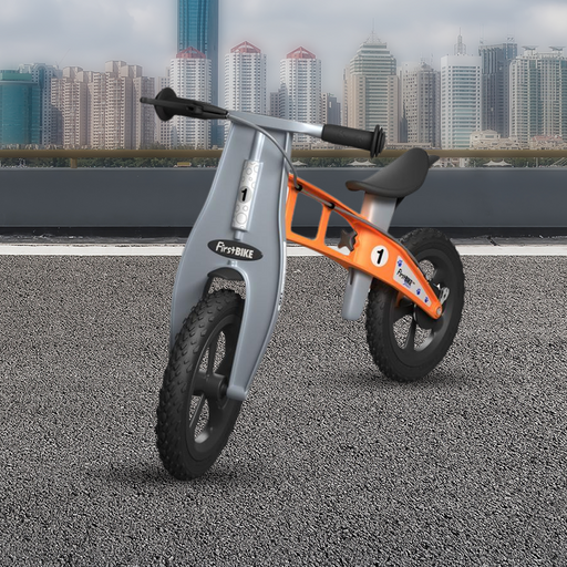 city view with FirstBIKE Lightweight Cross Balance Bike With Brake - Orange
