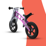 rear view of FirstBIKE Lightweight Cross Balance Bike With Brake - Pink