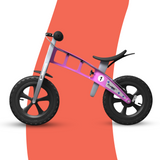 side view of FirstBIKE Lightweight Cross Balance Bike With Brake - Pink