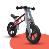 front view of FirstBIKE Lightweight Cross Balance Bike With Brake - Red