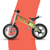 side view of FirstBIKE Lightweight Street Balance Bike with Brake - Green