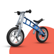 front view of FirstBIKE Lightweight Street Balance Bike with Brake - Light Blue