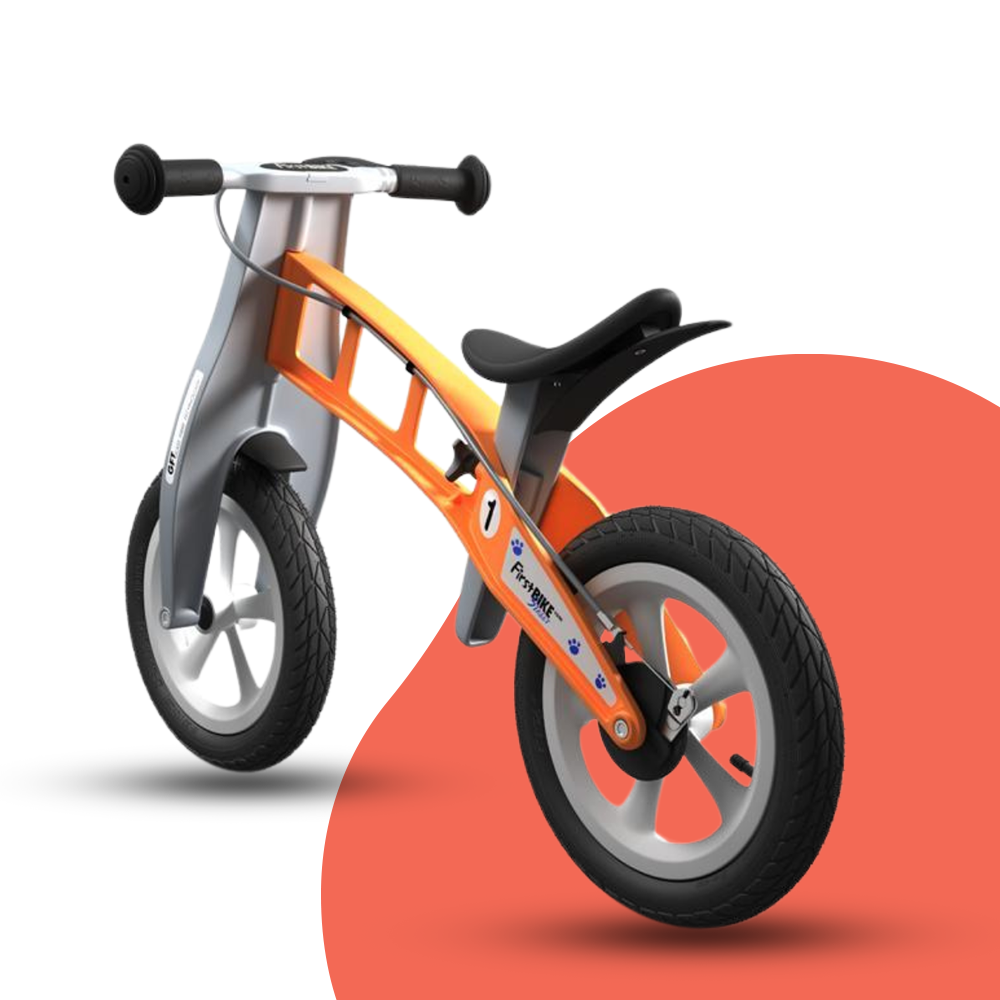 rear view of FirstBIKE Lightweight Street Balance Bike with Brake - Orange