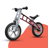 front view of FirstBIKE Lightweight Street Balance Bike with Brake - Red