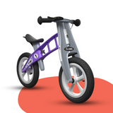 front view of FirstBIKE Lightweight Street Balance Bike with Brake - Violet