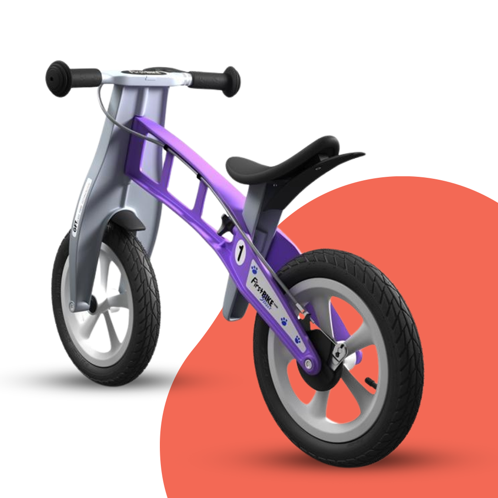 rear view of FirstBIKE Lightweight Street Balance Bike with Brake - Violet