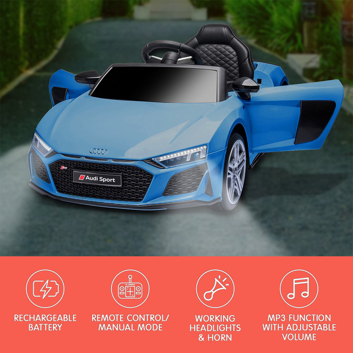 best features of Kahuna 12v Licensed Audi Sport Kids Electric Ride On with Remote - Blue