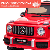 front bumper of the Kahuna 12v Licensed Mercedes Benz AMG G63 Kids Electric Ride On with Remote - Red