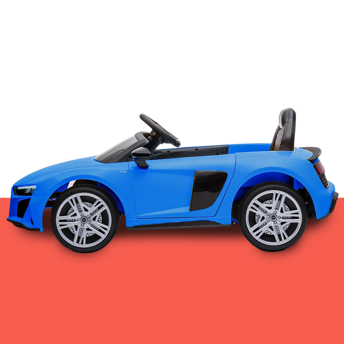 side view of Kahuna 12v Licensed Audi Sport Kids Electric Ride On with Remote - Blue