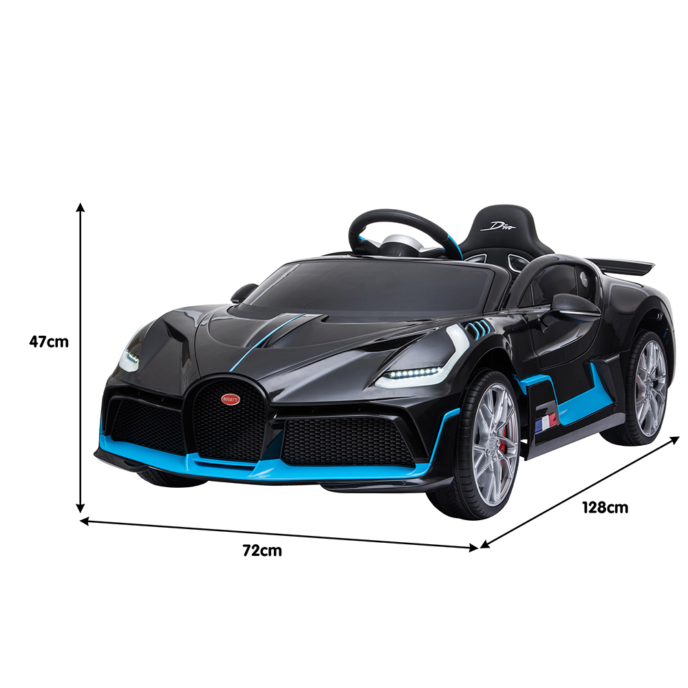 Kahuna Licensed Bugatti Divo Kids Electric Ride On Car - Black