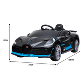 Kahuna Licensed Bugatti Divo Kids Electric Ride On Car - Black