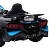 rear view of Kahuna Licensed Bugatti Divo Kids Electric Ride On Car - Black