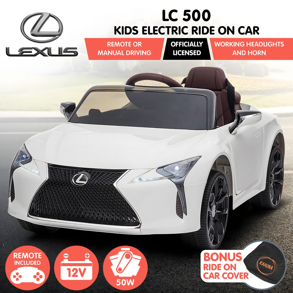 Kahuna Licensed Lexus Lc 500 Kids Electric Ride On Car - White