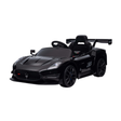 A black Maserati-themed kids' ride-on toy car with a racing-inspired design, featuring a large rear wing, black wheels, and a racing number 35 on the side, shown against a plain white background.