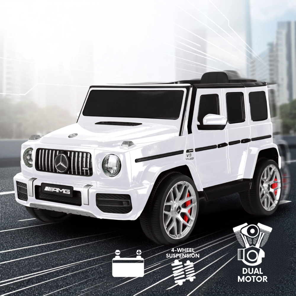 Kahuna Mercedes Benz AMG G63 12v Kids Electric Ride On Car with Remote - White