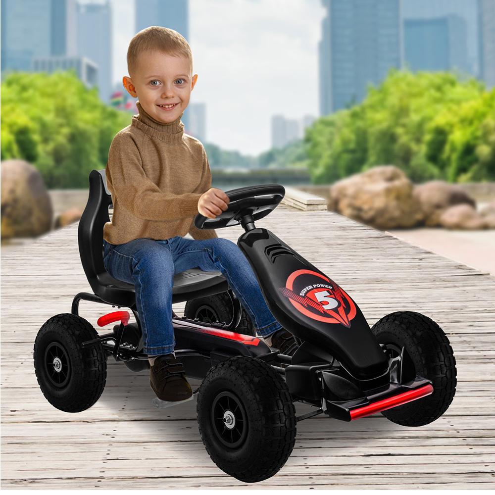 Kahuna G18 Kids Ride On Pedal Powered Go Kart Racing Style - Red