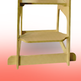 Wooden step stool on a gradient background
