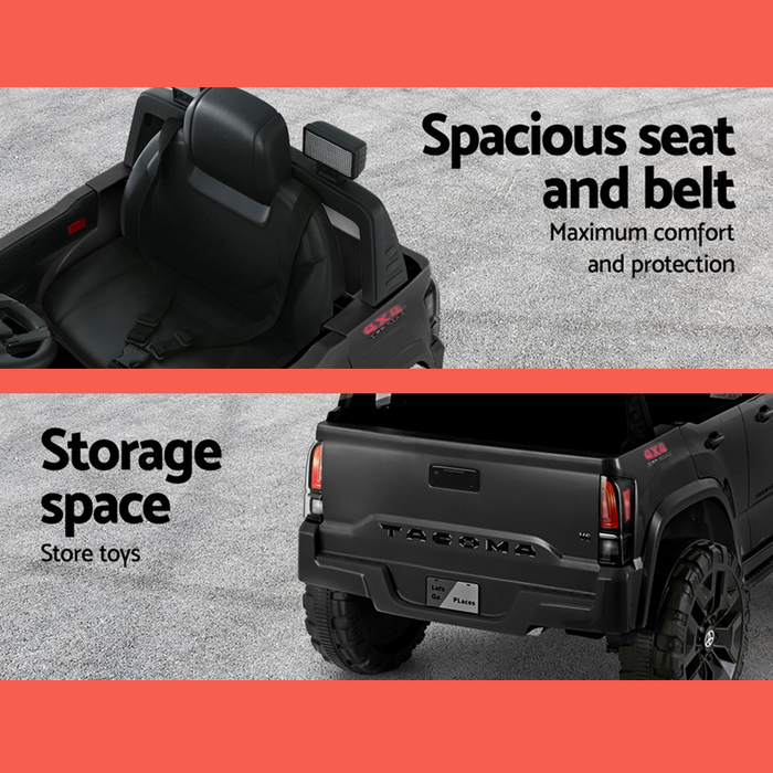 spacious seat and storage space