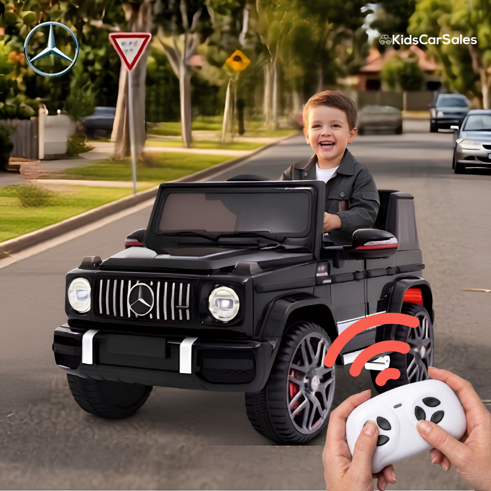 Licensed Mercedes-Benz AMG G63 12V Kids Electric Ride On Car w/ Remote - Black