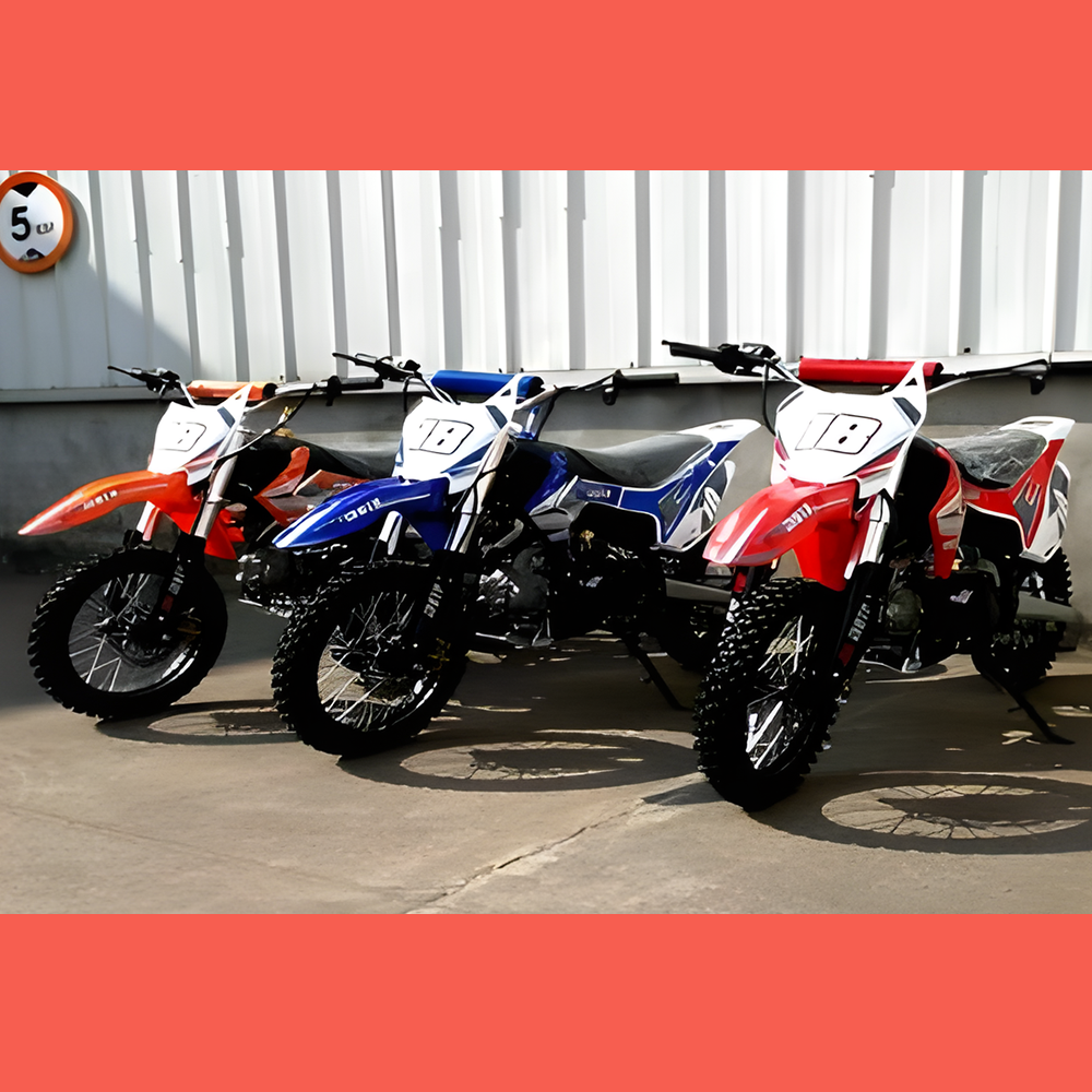 varieties of MJM 110cc Petrol Powered 4-Stroke Kids Trail Pit Dirt Bike