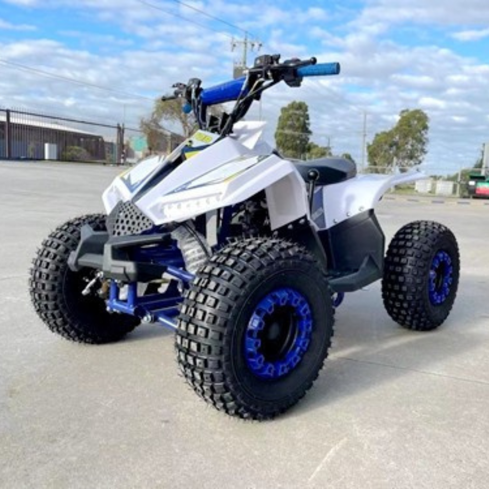 MJM 125cc 1+1 Petrol Powered Kids Sports Quad Bike - Blue