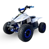 Model of a four-wheeler on a white background