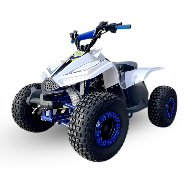 Model of a four-wheeler on a white background