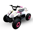 Children's ATV with pink accents on a white background