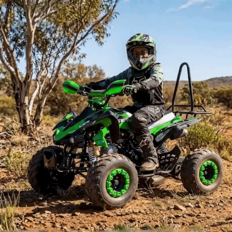 MJM 125cc 3+1 Petrol Powered Kids Sports Quad Bike - Green