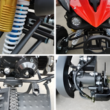 MJM 125cc 3+1 Petrol Powered Kids Sports Quad Bike - Red