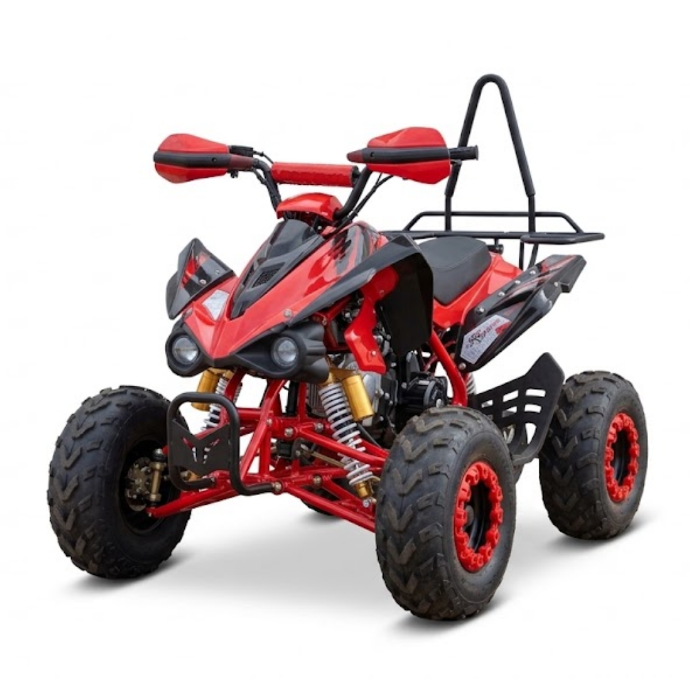 MJM 125cc 3+1 Petrol Powered Kids Sports Quad Bike - Red