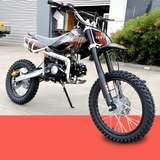 front view of MJM 125cc BigFoot Petrol Powered 4-Stroke Kids Dirt Bike - Black