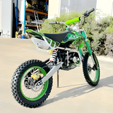 rear view of MJM 125cc BigFoot Petrol Powered 4-Stroke Kids Dirt Bike - Green