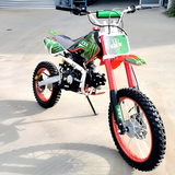 front view of MJM 125cc BigFoot Petrol Powered 4-Stroke Kids Dirt Bike - Red