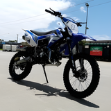 front view of MJM 125cc Petrol Powered 4-Stroke E-Start Kids Dirt Bike - Blue